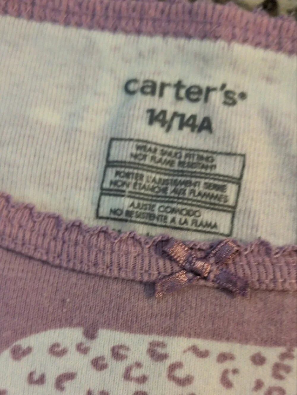 Carter's Lavender Girls 2-Pack Pajama Set💜🤍💜🤍